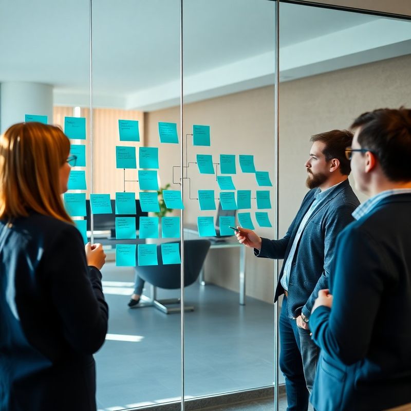 Radionica procesnog mapiranja s teal post-it bilješkama